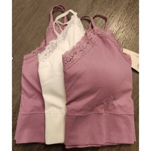 3pk No Boundaries Lace Trim Cami Tank Size LG (12-14) NWT